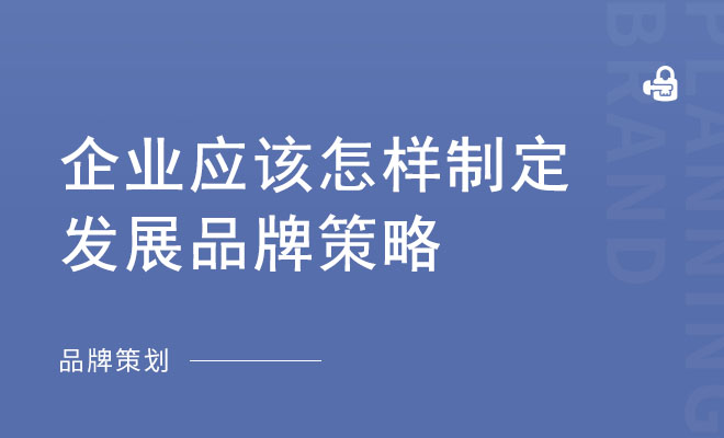 企业应该怎样制定发展品牌策略