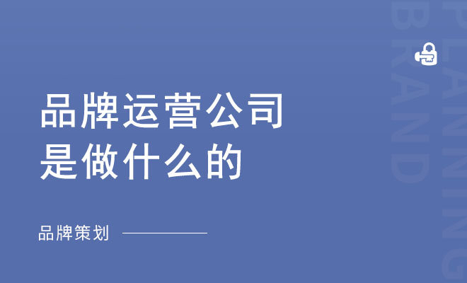 品牌运营公司是做什么的