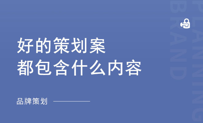 好的策划案都包含什么内容