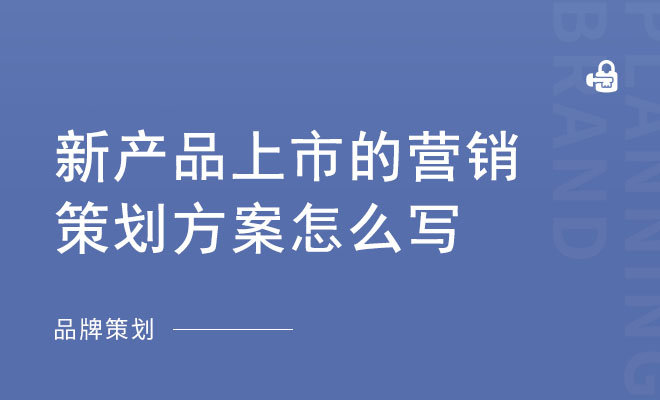 新产品上市的营销策划方案怎么写