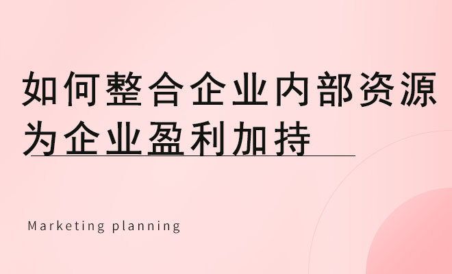 如何整合企业内部资源，为企业盈利加持