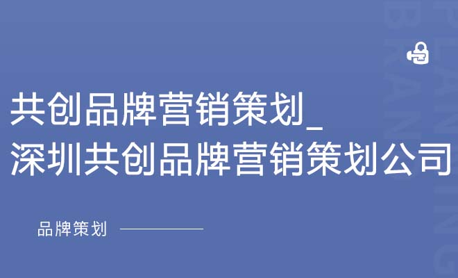 共创品牌营销策划_深圳共创品牌营销策划公司