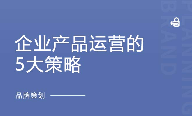 企业产品运营的5大策略