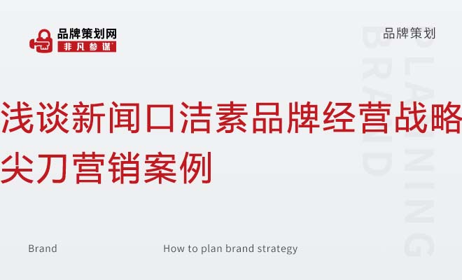 浅谈新闻口洁素品牌经营战略_尖刀营销案例