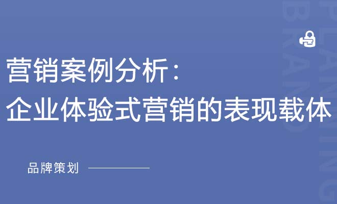 营销案例分析：企业体验式营销的表现载体