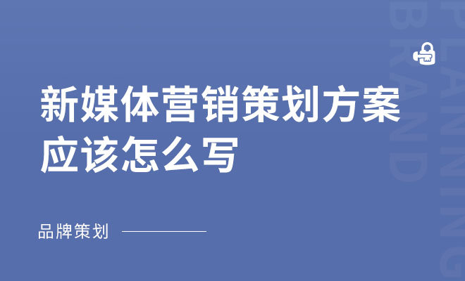 新媒体营销策划方案应该怎么写