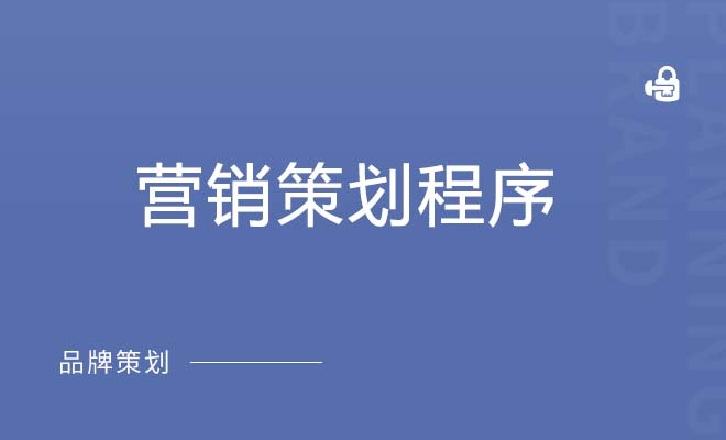 营销策划程序