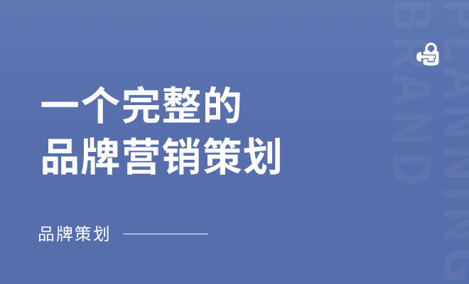 一个完整的品牌营销策划