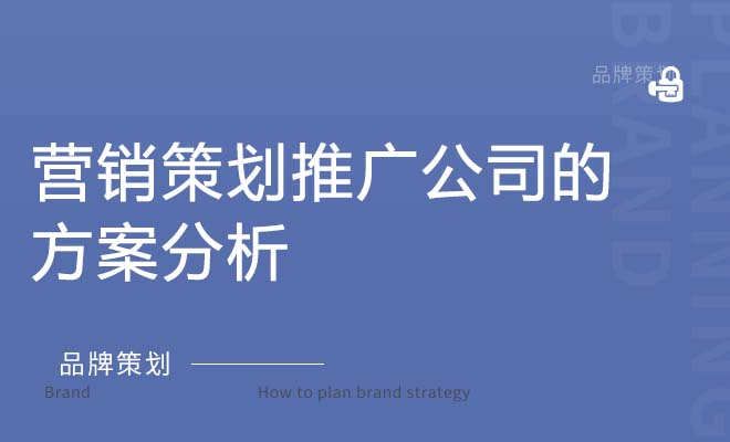 营销策划推广公司的方案分析