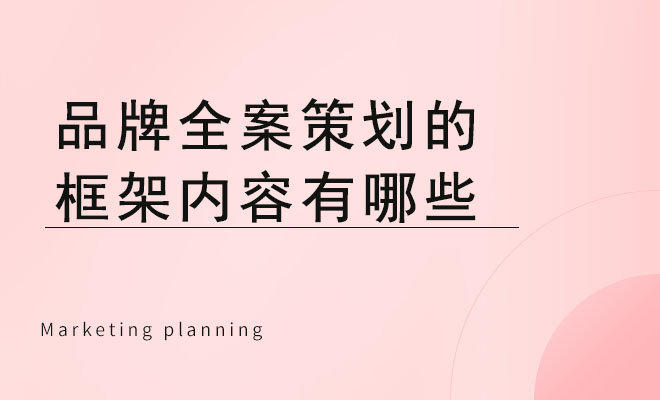 品牌全案策划的框架内容有哪些