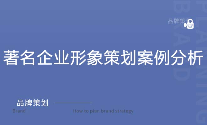 著名企业形象策划案例分析