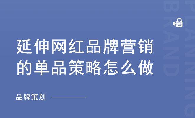 延伸网红品牌营销的单品策略怎么做