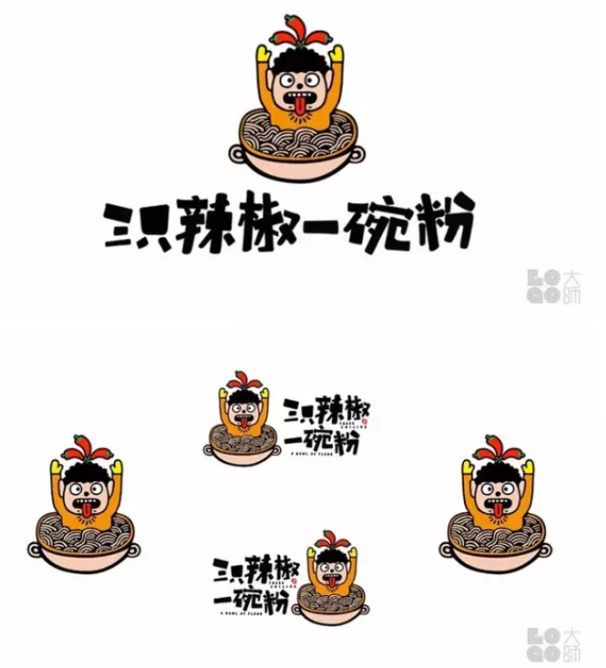 火爆广州的“三个辣椒”品牌形象设计